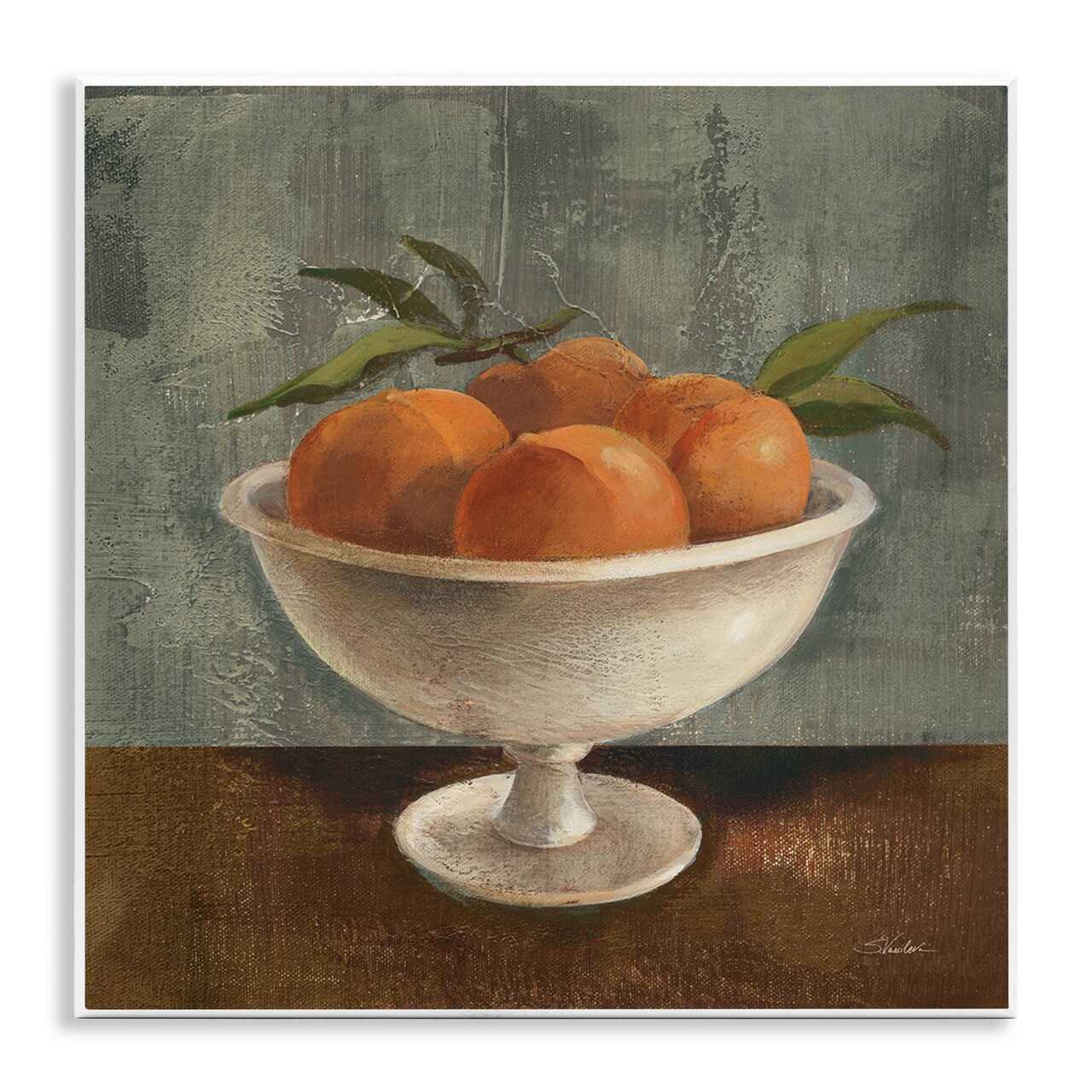 Stupell Industries Peaches Still Life Wall Plaque Art Design by Silvia Vassileva